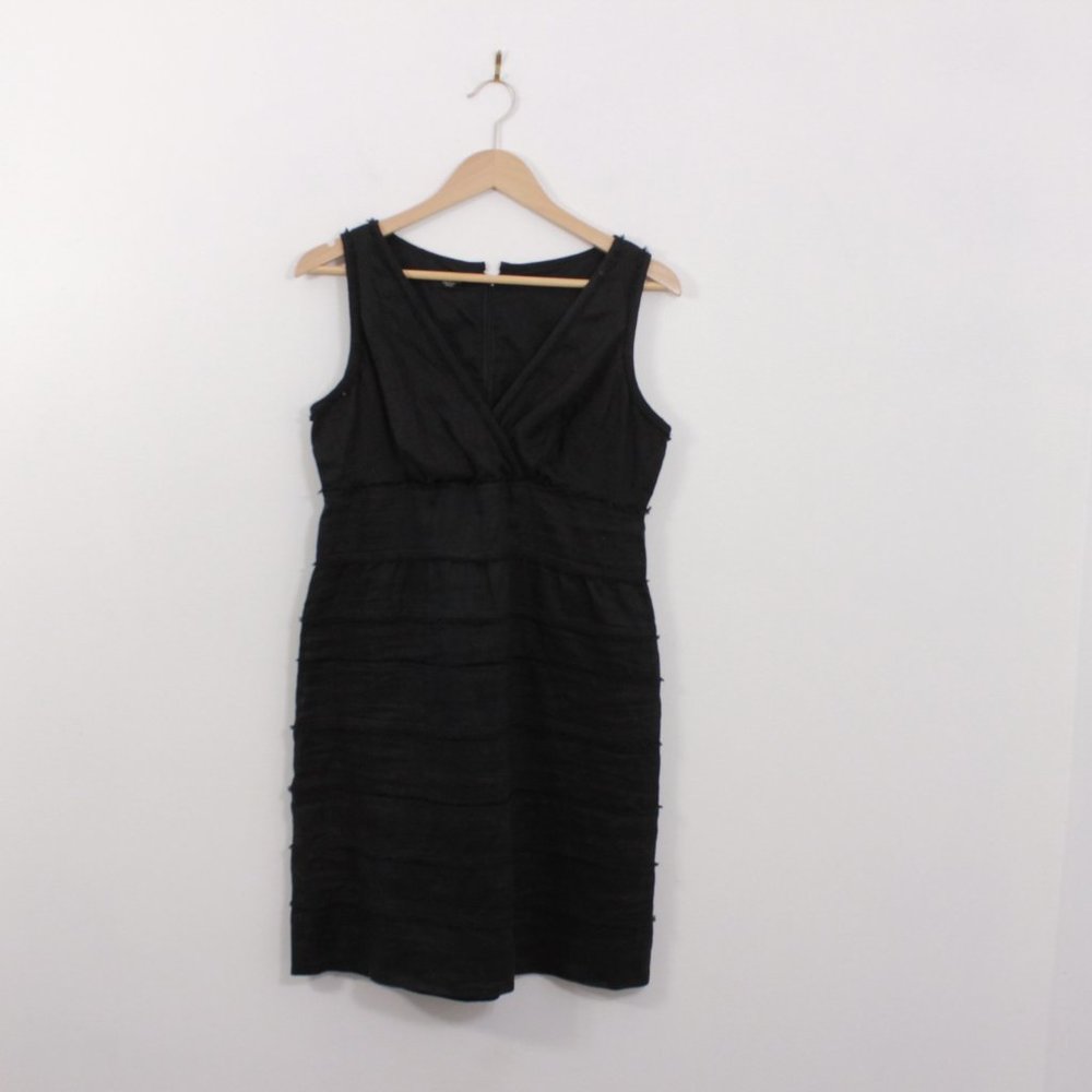 *Talbots Black V Neck Dress
